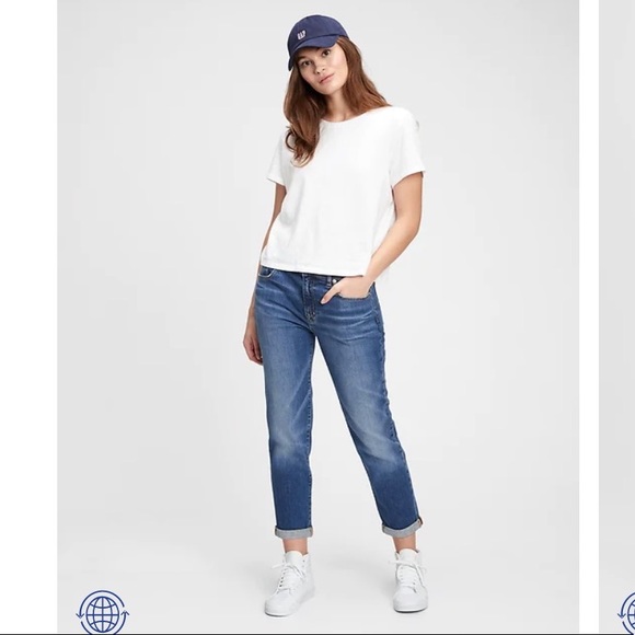 GAP Mid Rise Girlfriend Jeans Sz 29L - Picture 1 of 7